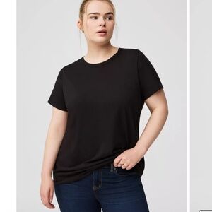 Torrid Black Everyday Signature Jersey Crew Tee Size 00X